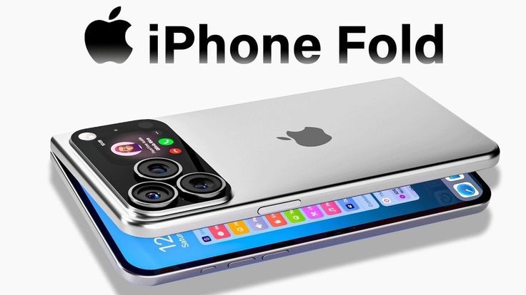Concept image of Apple’s foldable iPhone, showcasing a sleek design with a large 7.8-inch inner display and compact 5.5-inch outer screen