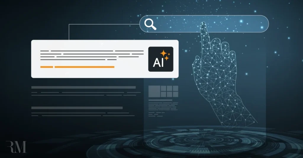 Line graph showing decline in click-through rates after AI summary integration in Google Discover"