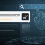 Line graph showing decline in click-through rates after AI summary integration in Google Discover"