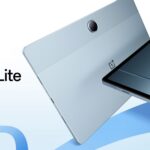 OnePlus Pad Lite in Aero Blue color with sandblasted finish