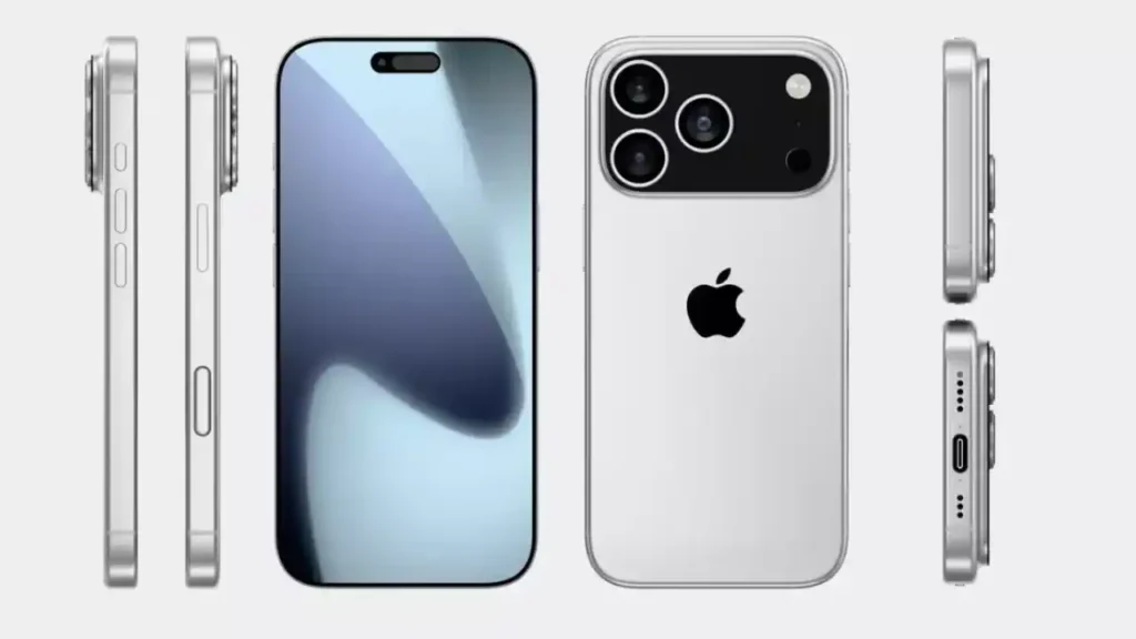 Horizontal triple-camera system on iPhone 17 Pro with 48MP telephoto lens
