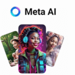 AI avatar of a user imagined as a futuristic space explorer, created using Meta AI's text-to-image tool.