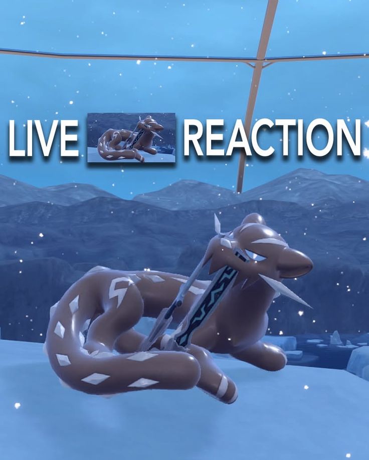 Shiny Chien-Pao Pokémon with icy blue fur and glowing eyes against a dark background in Pokémon Scarlet and Violet