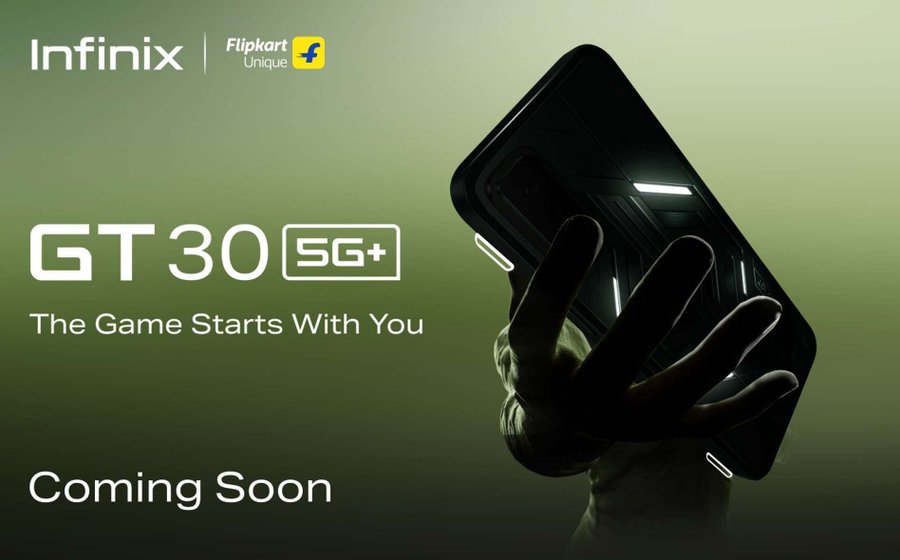 Infinix GT 30 5G+ smartphone with Cyber Mecha LED design