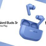 OnePlus Nord Buds 3r wireless earbuds in Aura Blue color with charging case