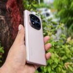 Redmi Note 14 Pro+ 5G in Champagne Gold showcasing its sleek design with a 6.67-inch AMOLED display and centered punch-hole camera