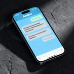 Mockup of Arattai chat UI on a phone